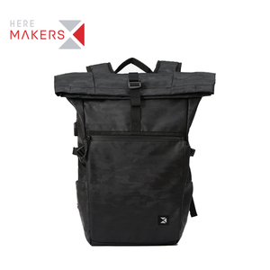 Expandable Roll Top Waterproof Travel Gym Sports Hiking Laptop Backpack with USB